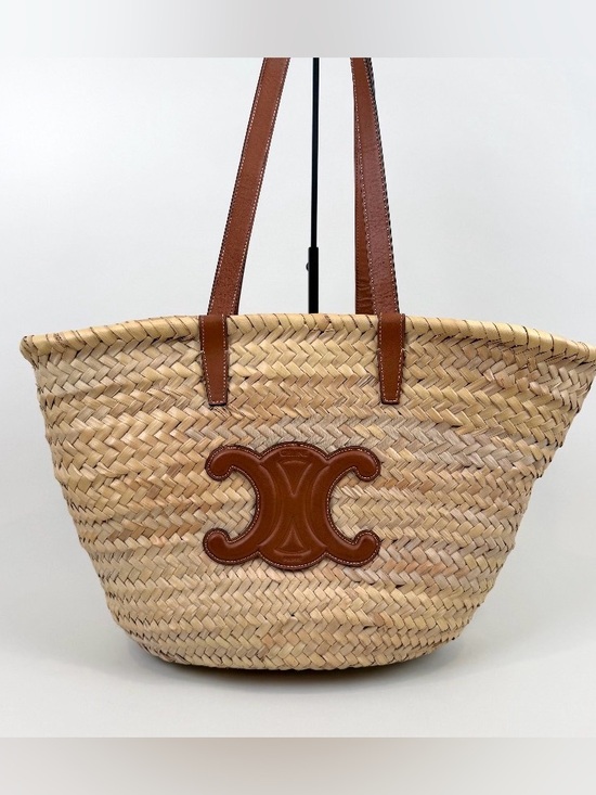 Celine Handbags - Celine Raffia Classic Panier Medium